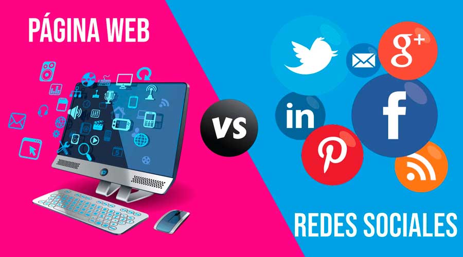 Comparación entre redes sociales y sitio web para negocios